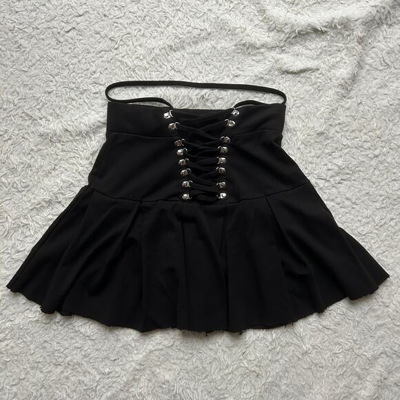 Killstar Black Endora Pleated Mini Skirt Size Small - Picture 1 of 9